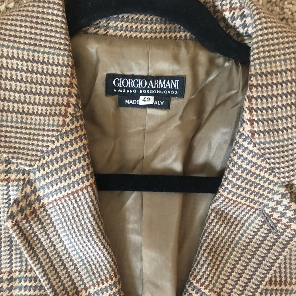 GIORGIO ARMANI BLACK LABEL Plaid Blazer